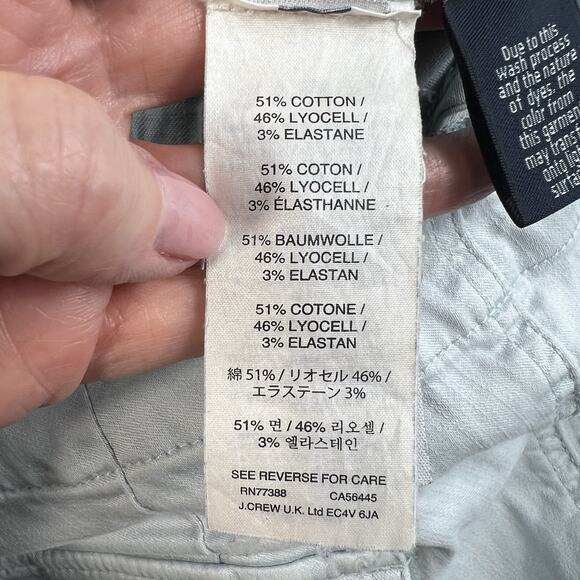 J CREW Women’s 28 Cargo Pants Skinny Stretch Style B8708 Light Blue Preppy - Picture 7 of 15